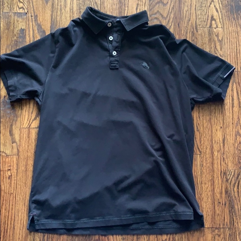 Tommy Bahama Black Collared Shirt
